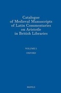 Cover: Catalogue of Medieval Manuscripts of Latin Commentaries on Aristotle in British Libraries - Brepols N.V.