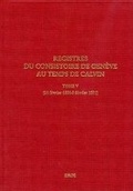 Cover: Registres Du Consistoire de Geneve Au Temps de Calvin - Librarie Droz
