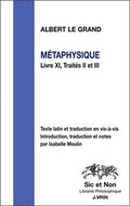 Cover: Albert Le Grand: Metaphysique - Librarie Philosophique J. Vrin