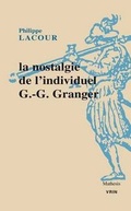 Cover: La Nostalgie de l'Individuel - Librarie Philosophique J. Vrin