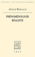 Cover: Phenomenologie Realiste - Librarie Philosophique J. Vrin