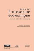 Cover: Markets, Governance and Human Development - Librarie Philosophique J. Vrin