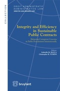 Cover: Integrity and Efficiency in Sustainable Public Contracts - Editions juridiques Bruylant