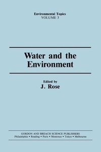 Enlarge image Cover: Water and the Environment - Gordon & Breach Science Publishers SA