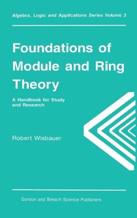 Abbildung von: Foundations of Module and Ring Theory - Gordon & Breach Science Publishers SA