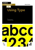 Cover: Basics Typography 02: Using Type - AVA Publishing SA