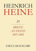 Cover: Briefe an Heine 1837-1841 - De Gruyter Akademie Forschung