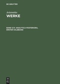 Cover: Analytica posteriora - De Gruyter Akademie Forschung