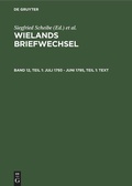 Cover: Juli 1793 - Juni 1795, Teil 1: Text - De Gruyter Akademie Forschung