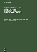 Cover: Briefe Juli 1793 - Juni 1795, Teil 2: Anmerkungen - De Gruyter Akademie Forschung