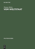 Cover: Vom Weltstaat - De Gruyter Akademie Forschung