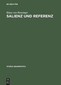 Cover: Salienz und Referenz - De Gruyter Akademie Forschung