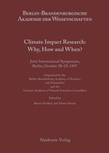 Cover: Climate Impact Research: Why, How and When? - De Gruyter Akademie Forschung