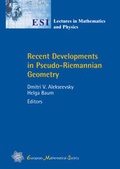 Bild: Recent Developments in Pseudo-Riemannian Geometry - EMS Press