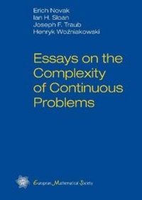 Enlarge image Cover: Essays on the Complexity of Continuous Problems - EMS Press