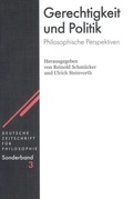 Cover: Gerechtigkeit und Politik - De Gruyter Akademie Forschung