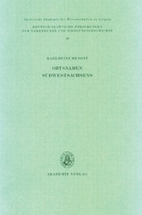Abbildung von: Ortsnamen Südwestsachsens - De Gruyter