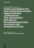 Cover: Gemeinwohl und Gemeinsinn - De Gruyter Akademie Forschung