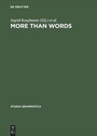 Cover: More than Words - De Gruyter Akademie Forschung