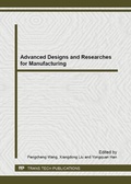Cover: Advanced Designs and Researches for Manufacturing - Trans Tech Publications Ltd