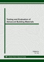 Cover: Testing and Evaluation of Advanced Building Materials - Trans Tech Publications Ltd