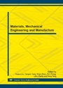 Cover: Materials, Mechanical Engineering and Manufacture - Trans Tech Publications Ltd