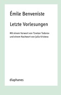Cover: Letzte Vorlesungen - Diaphanes
