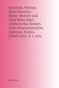 Cover: &Auml;sthetisches Denken - Diaphanes