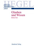 Cover: 2005 - Glauben und Wissen. Dritter Teil - Akademie Verlag Berlin