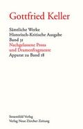 Cover: S&auml;mtliche Werke. Historisch-Kritische Ausgabe, Band 31 - NZZ Libro ein Imprint der Schwabe Verlagsgruppe AG