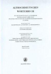 Abbildung von: Althochdeutsches Wörterbuch / Band V: K-L, 5. Lieferung (kor.. bis krazzôn) - De Gruyter
