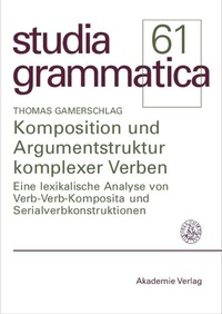 Abbildung von: Komposition und Argumentstruktur komplexer Verben - De Gruyter Akademie Forschung