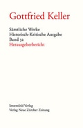 Cover: S&auml;mtliche Werke. Historisch-Kritische Ausgabe, Band 32 - NZZ Libro ein Imprint der Schwabe Verlagsgruppe AG