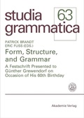 Cover: Form, Structure, and Grammar - De Gruyter Akademie Forschung