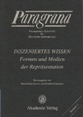 Cover: Inszeniertes Wissen - De Gruyter Akademie Forschung