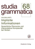 Cover: Implizite Informationen - De Gruyter Akademie Forschung