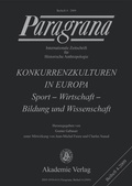 Cover: Konkurrenzkulturen in Europa - De Gruyter Akademie Forschung