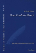 Cover: Hans Friedrich Blunck - Peter Lang Verlag