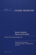 Cover: German Literature, History and the Nation - Peter Lang Verlag