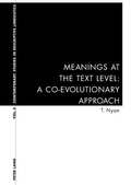 Cover: Meanings at the Text Level: A Co-Evolutionary Approach - Peter Lang Verlag