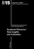 Cover: Academic Discourse - New Insights into Evaluation - Peter Lang Verlag