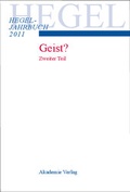 Cover: 2011 - Geist ? Zweiter Teil - Akademie Verlag Berlin