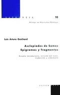 Cover: Asclep&iacute;ades de Samos. Epigramas y fragmentos - Peter Lang Verlag