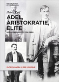 Cover: Adel, Aristokratie, Elite - De Gruyter Oldenbourg