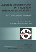 Cover: Questions de classification en linguistique: m&eacute;thodes et descriptions - Peter Lang Verlag