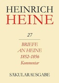 Cover: Briefe an Heine 1852-1856. Kommentar - De Gruyter Akademie Forschung