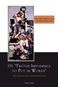 Cover: Of 'Truths Impossible to Put in Words' - Peter Lang Verlag