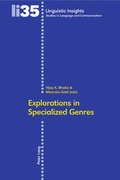 Cover: Explorations in Specialized Genres - Peter Lang Verlag