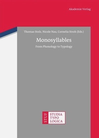 Enlarge image Cover: Monosyllables - De Gruyter Akademie Forschung