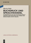 Cover: Buchdruck und Sprachwandel - De Gruyter Akademie Forschung